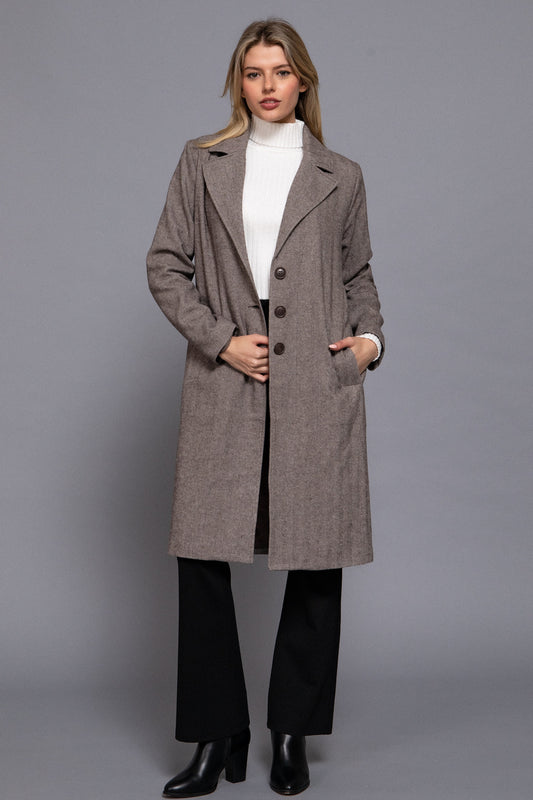Abrigo Long Coat Clásico Invierno