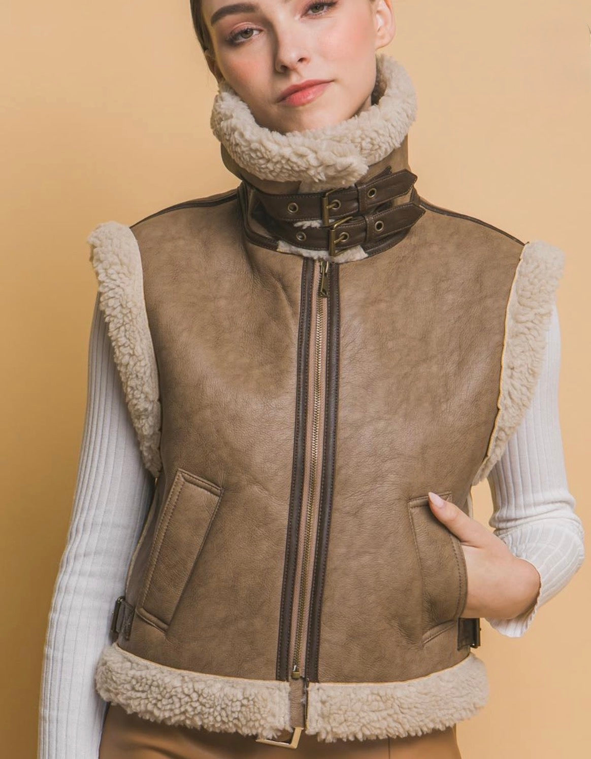 Chaleco Shearling Luxe