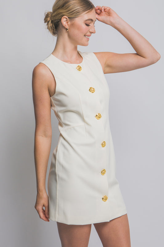 Vestido Chic Golden Buttons