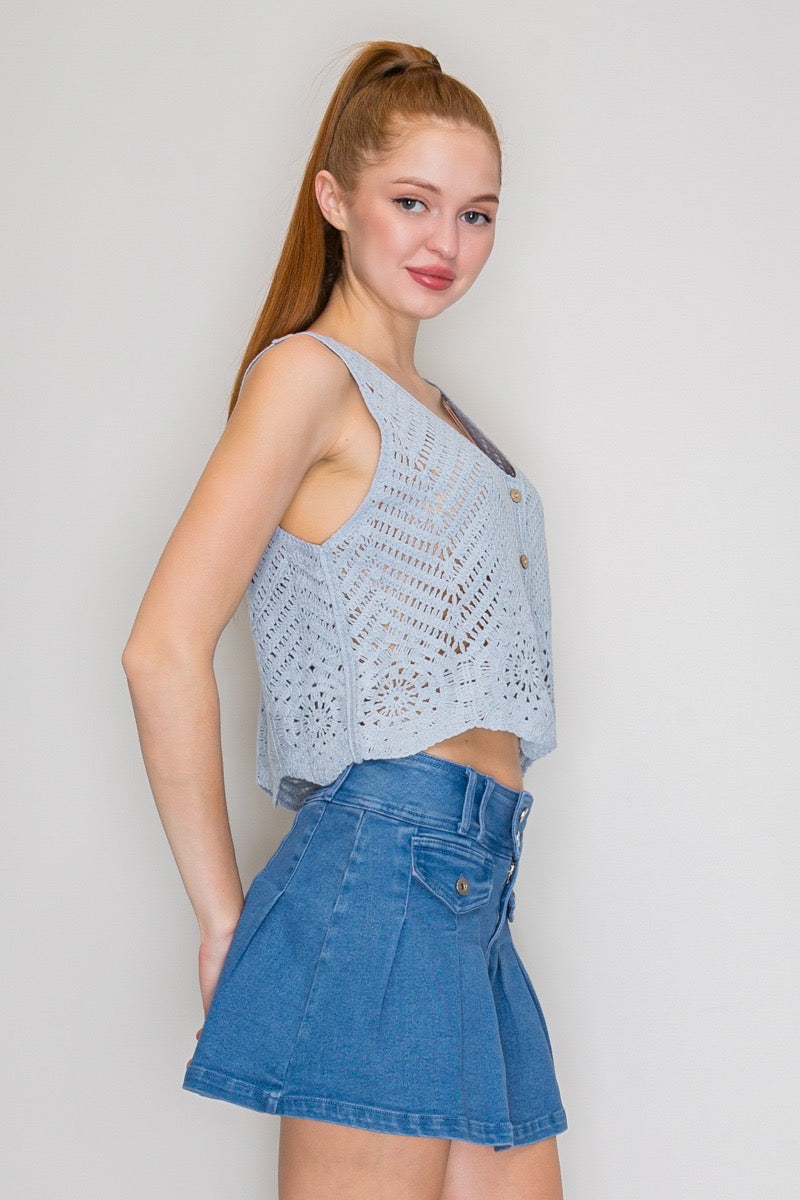 Blusa Crochet Santorini