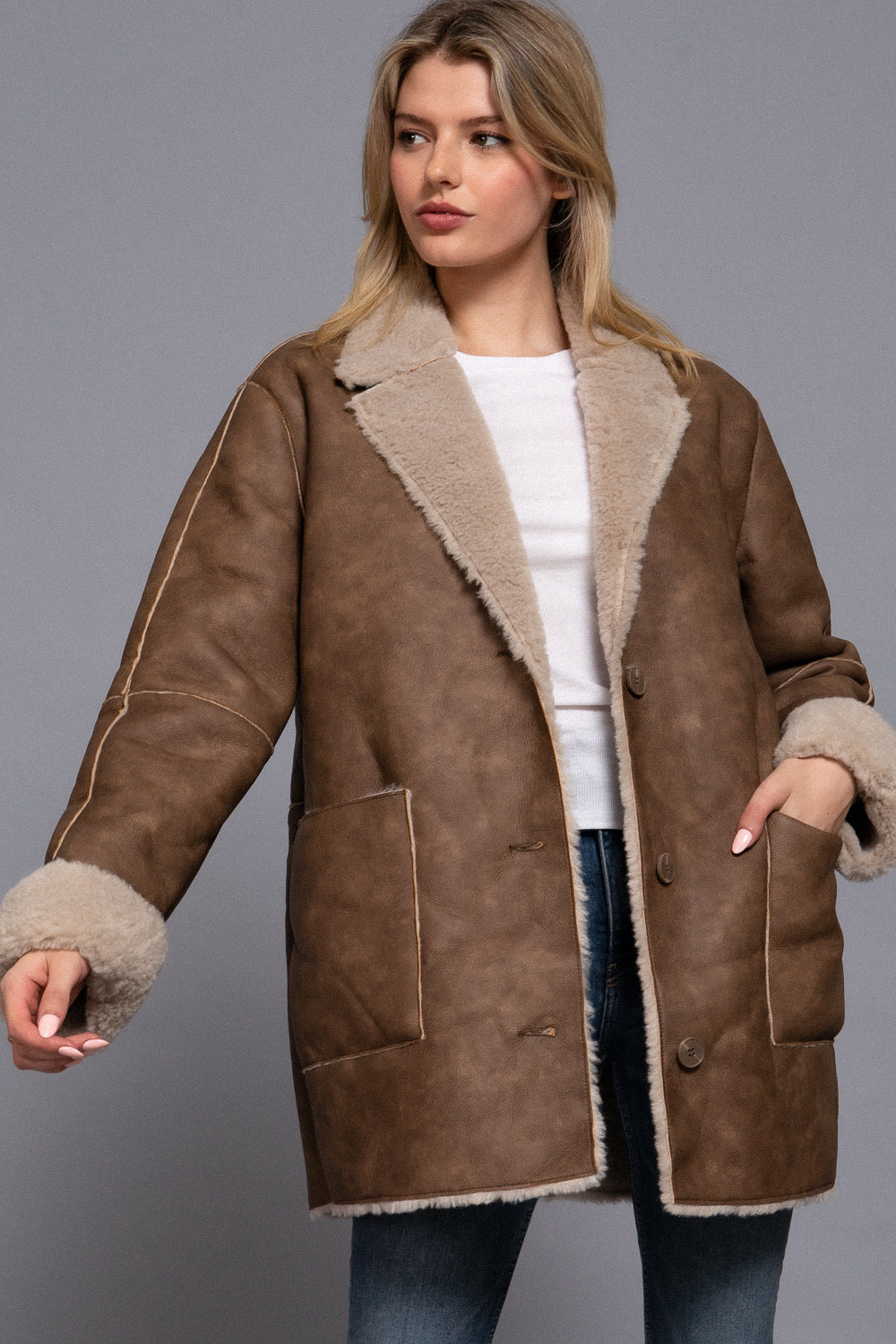 Chamarra Borrega Premium Invierno