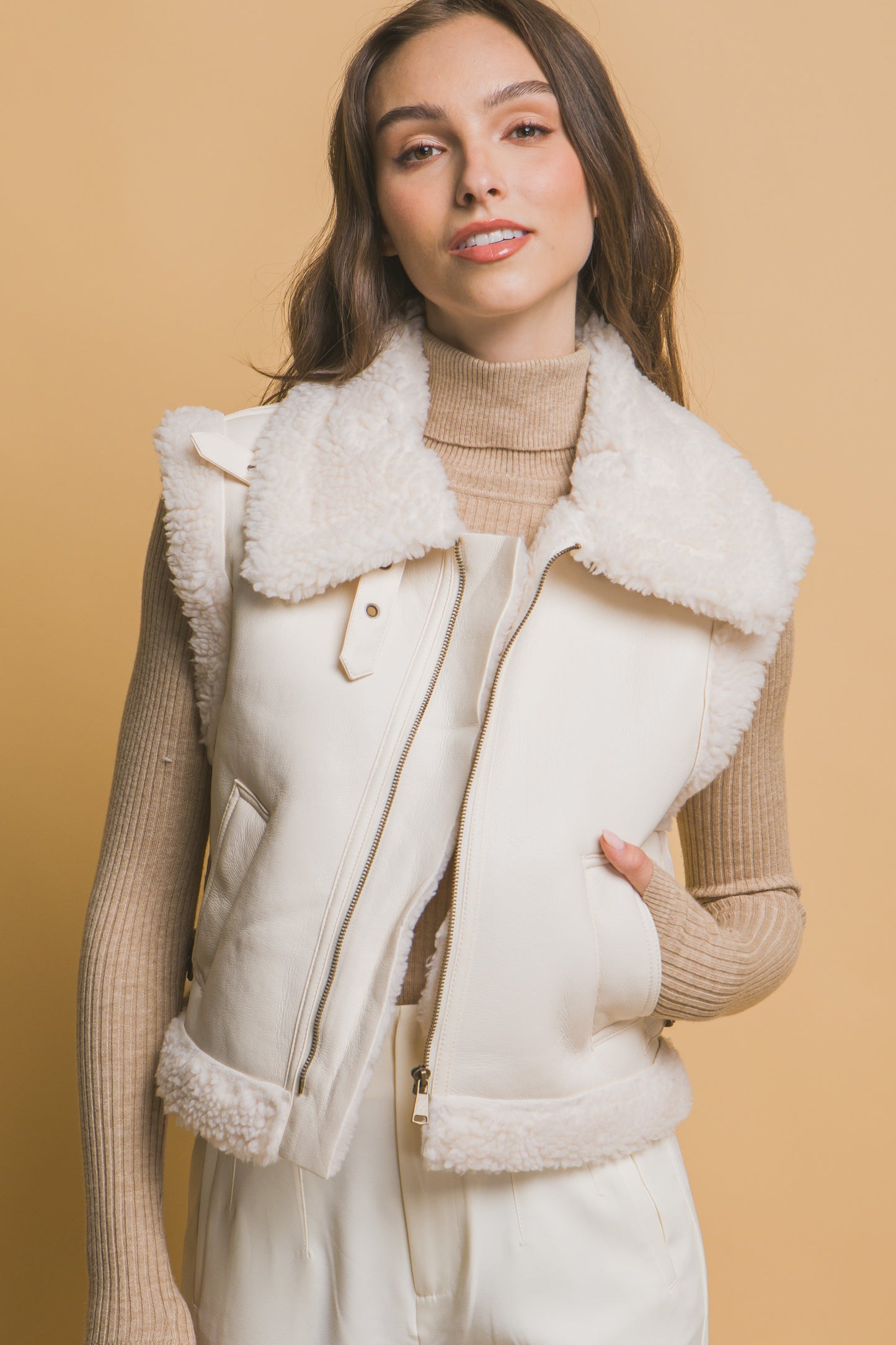 Chaleco Shearling Luxe