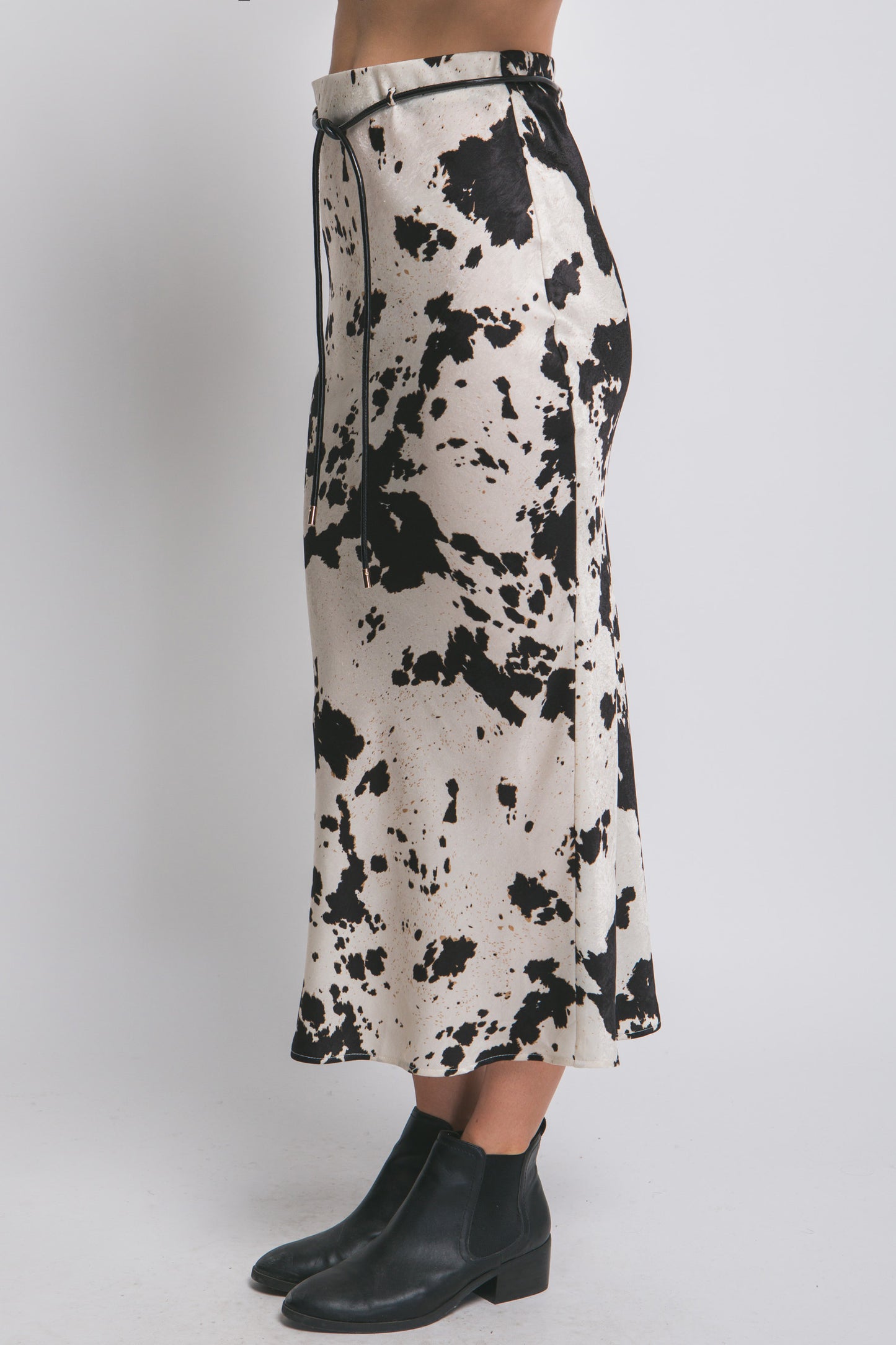 Falda Midi Cow Print Luxe