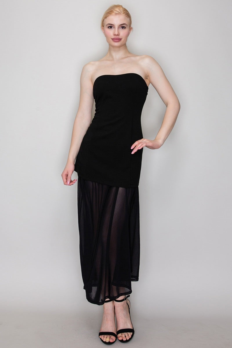 Vestido Midnight Mesh Midi