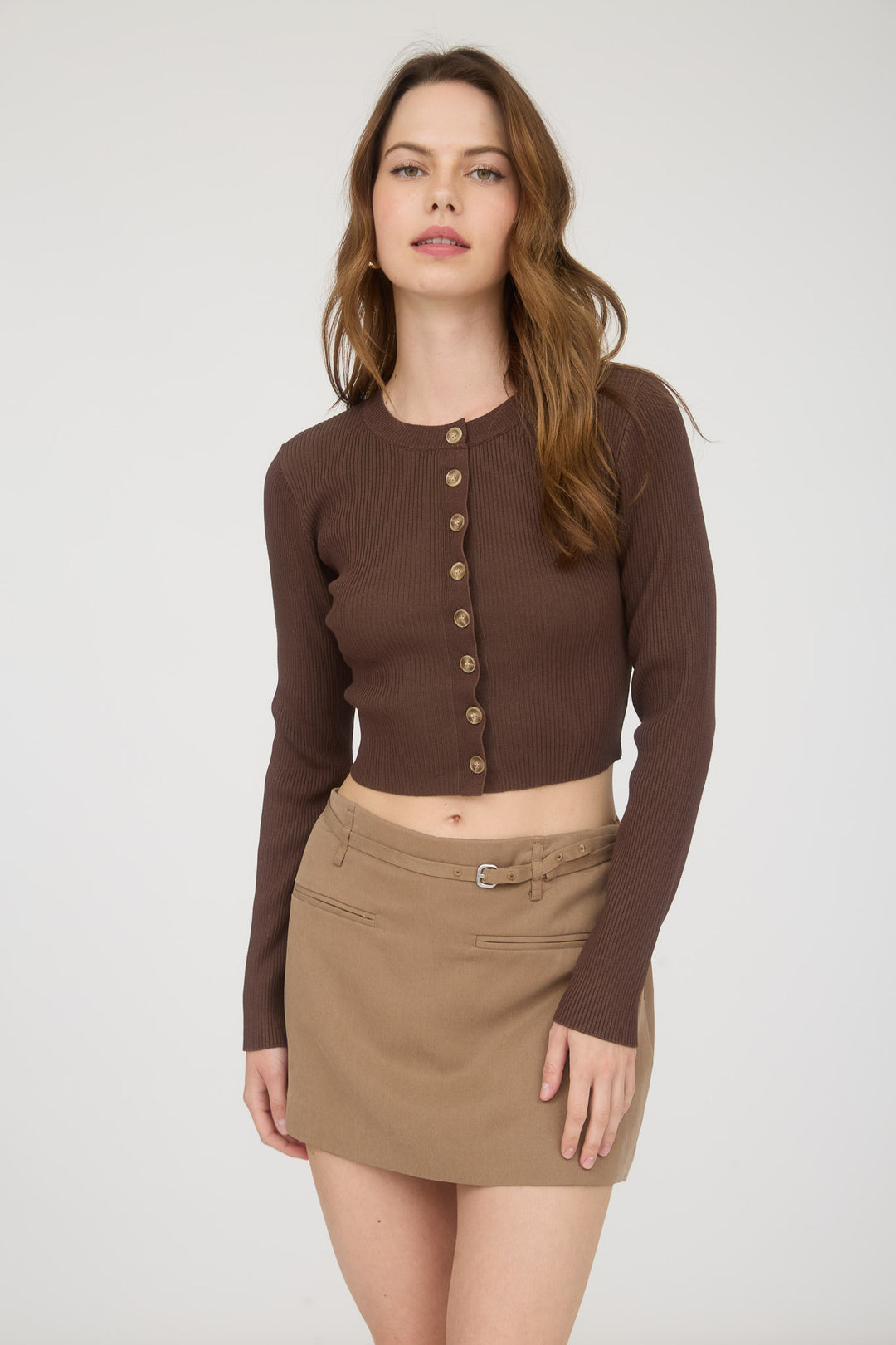 Cardigan Crop Tejido