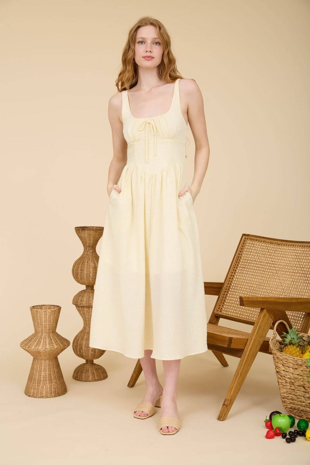 Vestido Midi Rayas Summer Fit