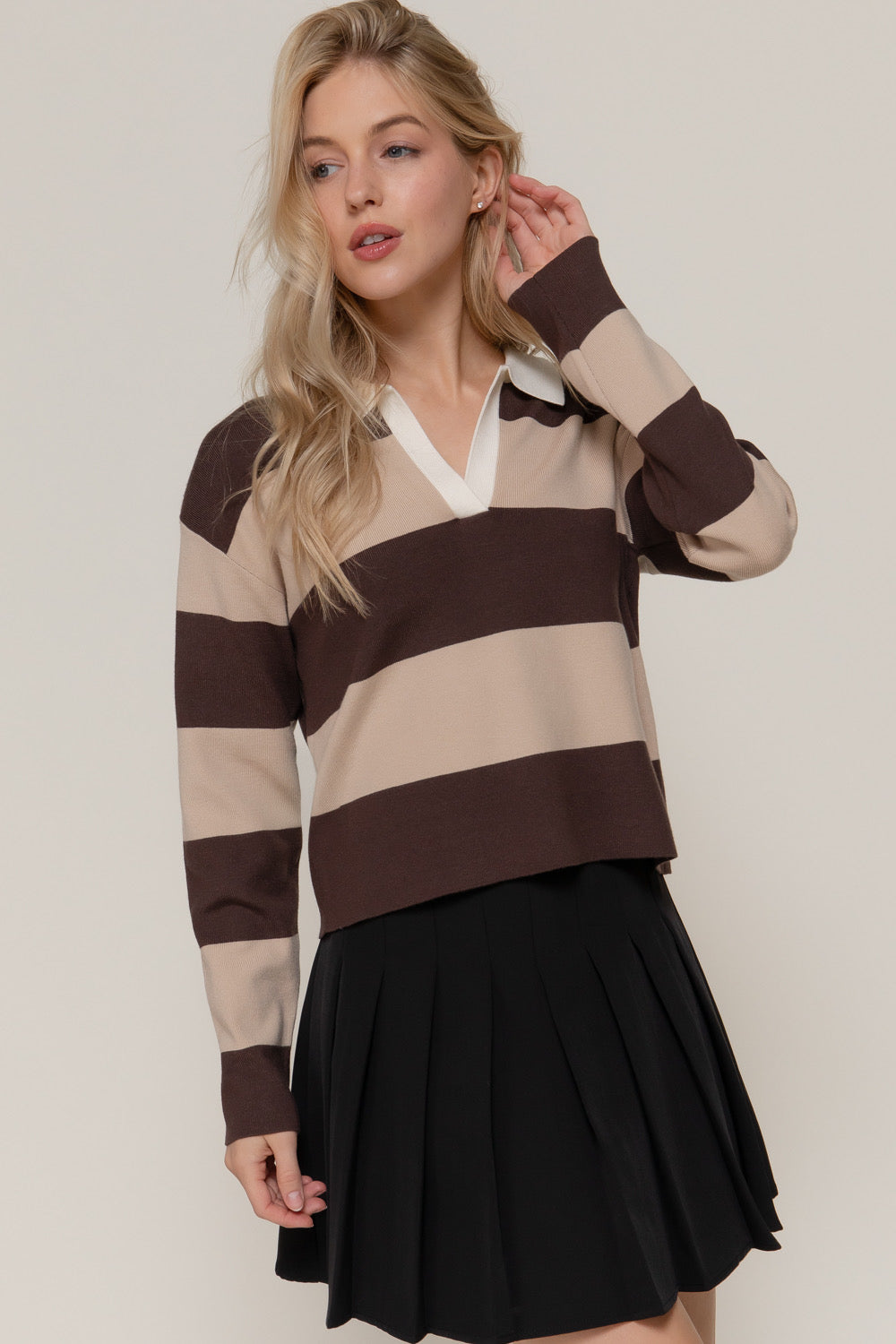 Suéter Polo Rayado Knit