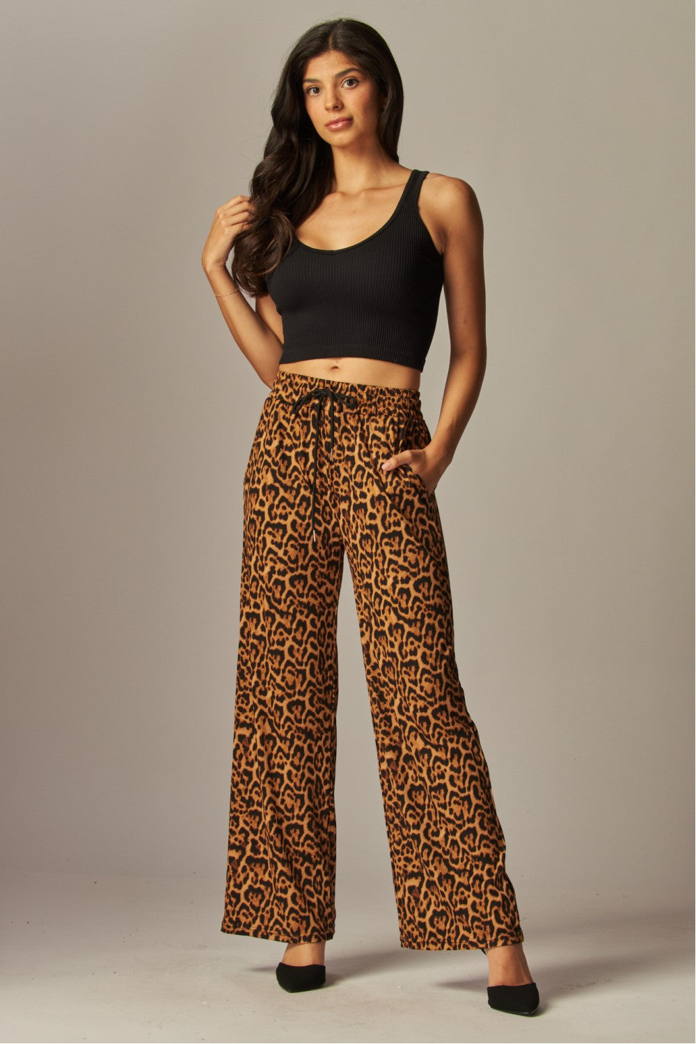 Pantalón Animal Print Luxe – Wide Leg
