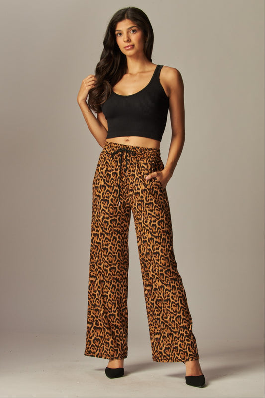 Pantalón Animal Print Luxe – Wide Leg
