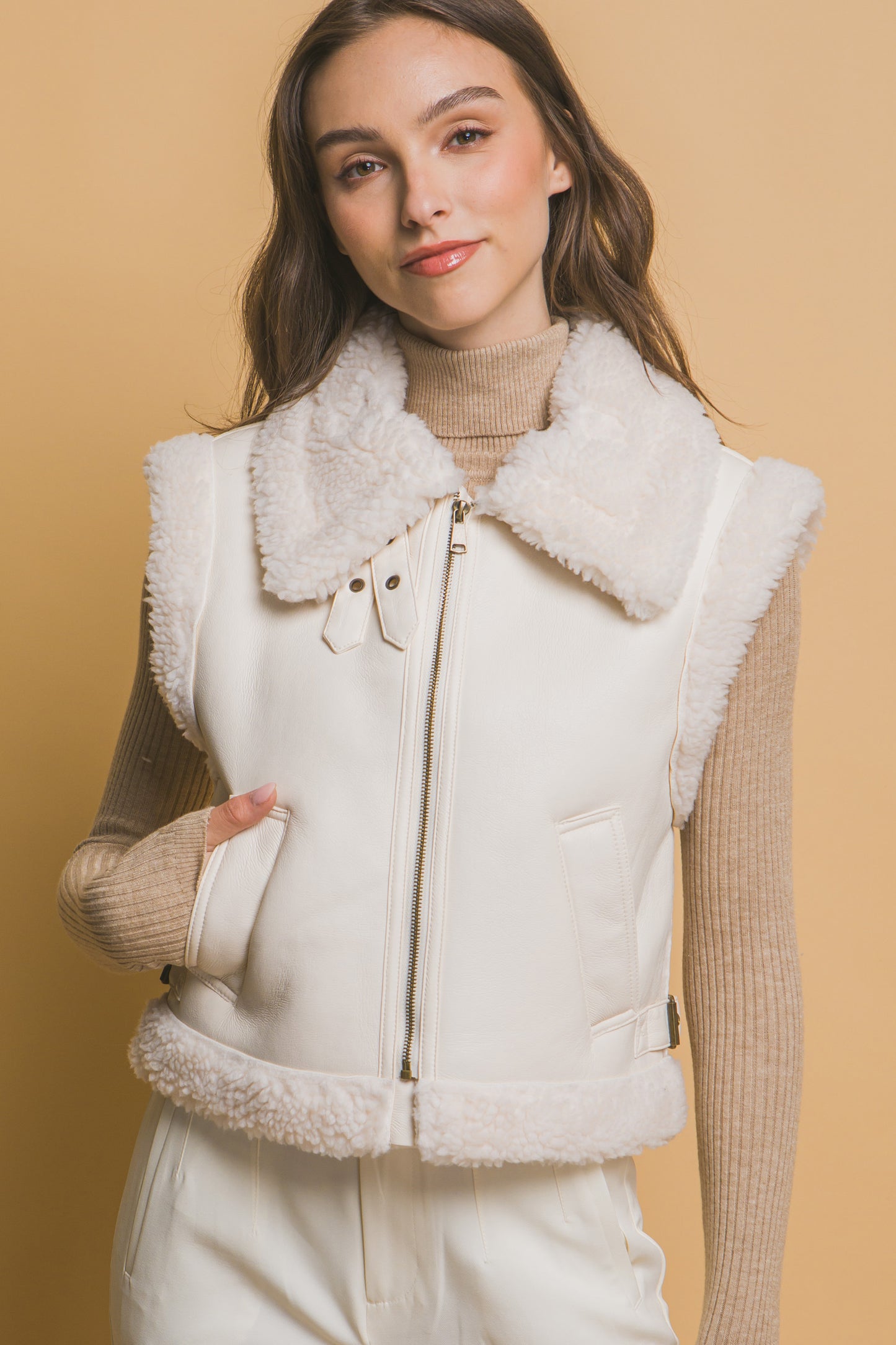 Chaleco Shearling Luxe