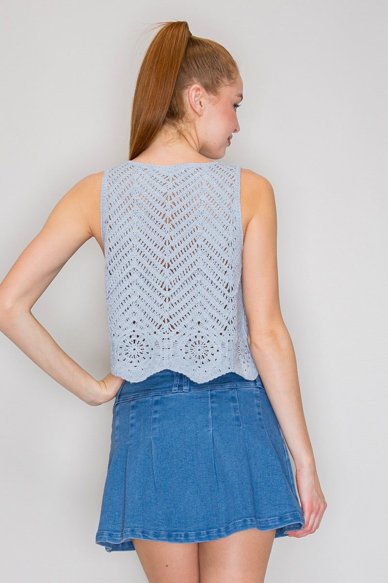 Blusa Crochet Santorini