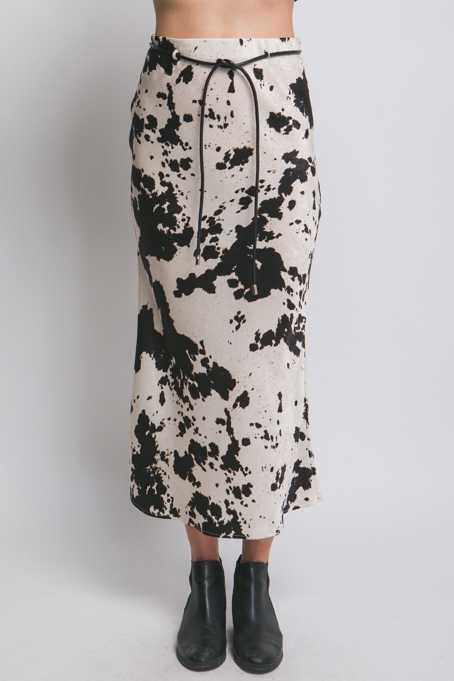 Falda Midi Cow Print Luxe