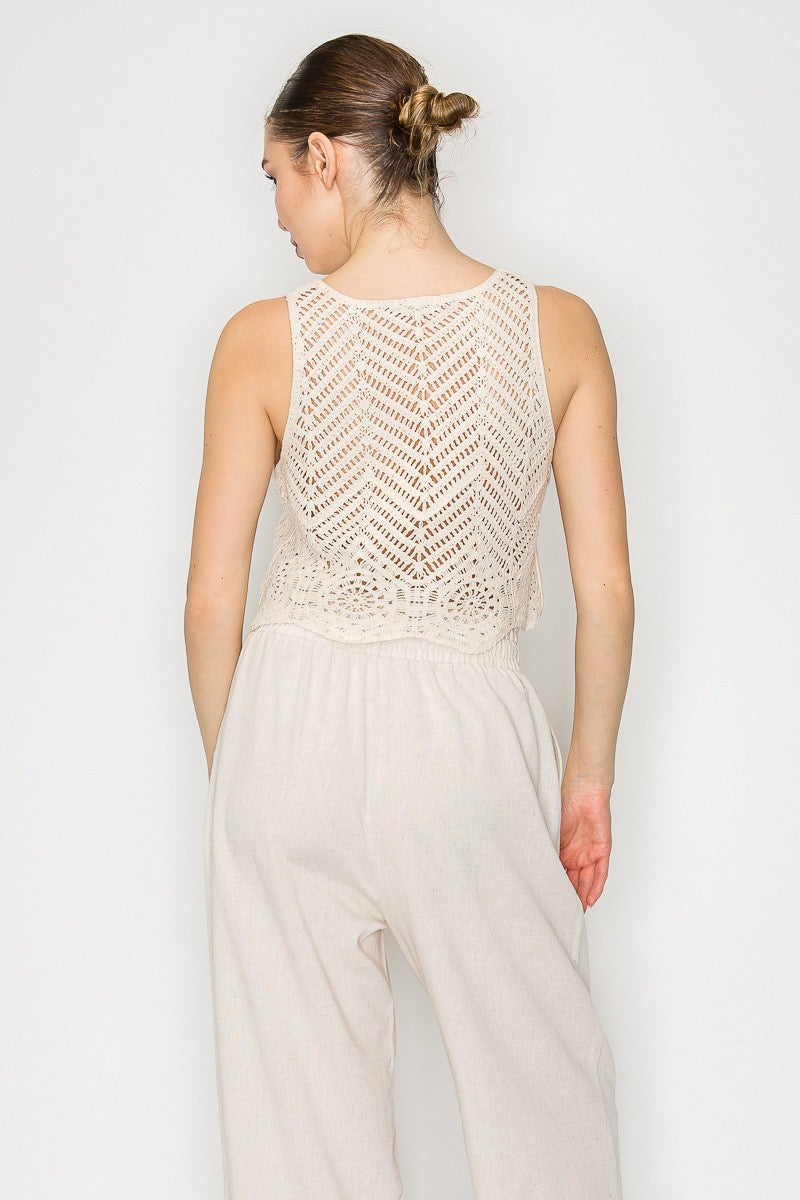 Blusa Crochet Santorini