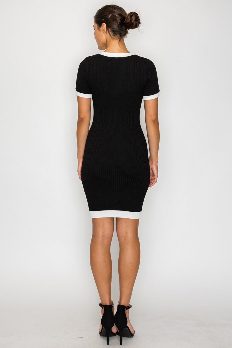 Vestido Boutique Contrast