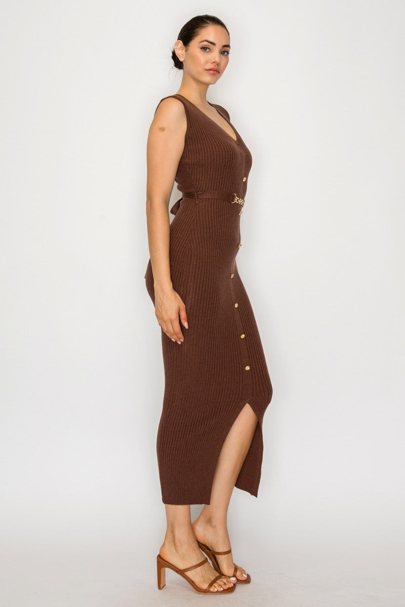 Vestido Midi Chain Elegance