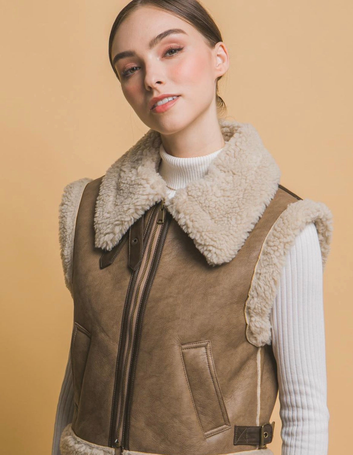 Chaleco Shearling Luxe
