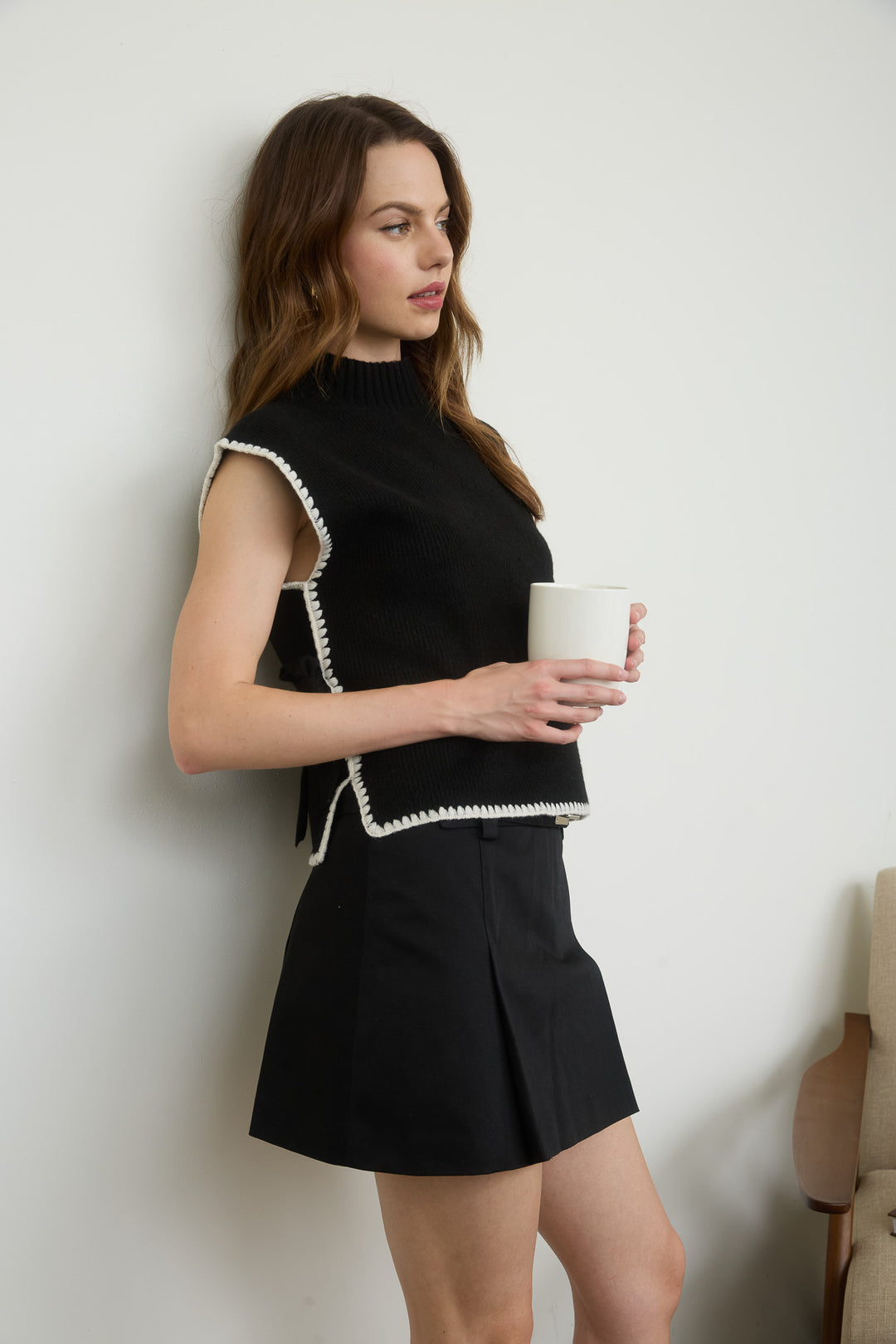 Suéter Chaleco Lateral Bow