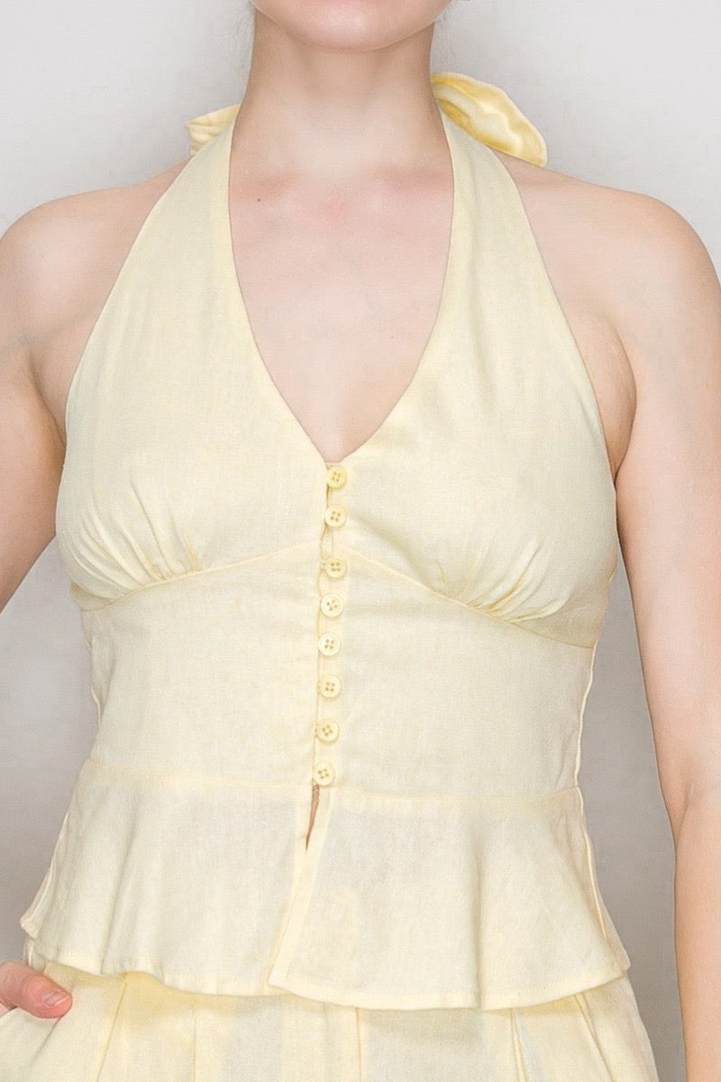 Blusa Halter Lino Amelia