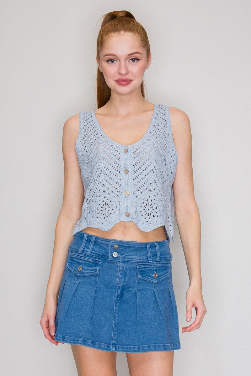 Blusa Crochet Santorini