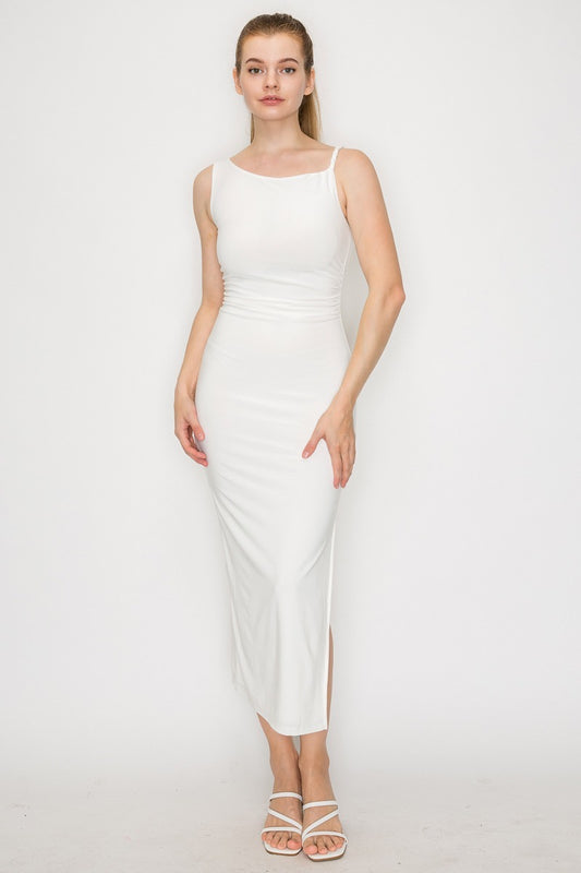 Vestido Midi Ajustado Pure Elegance