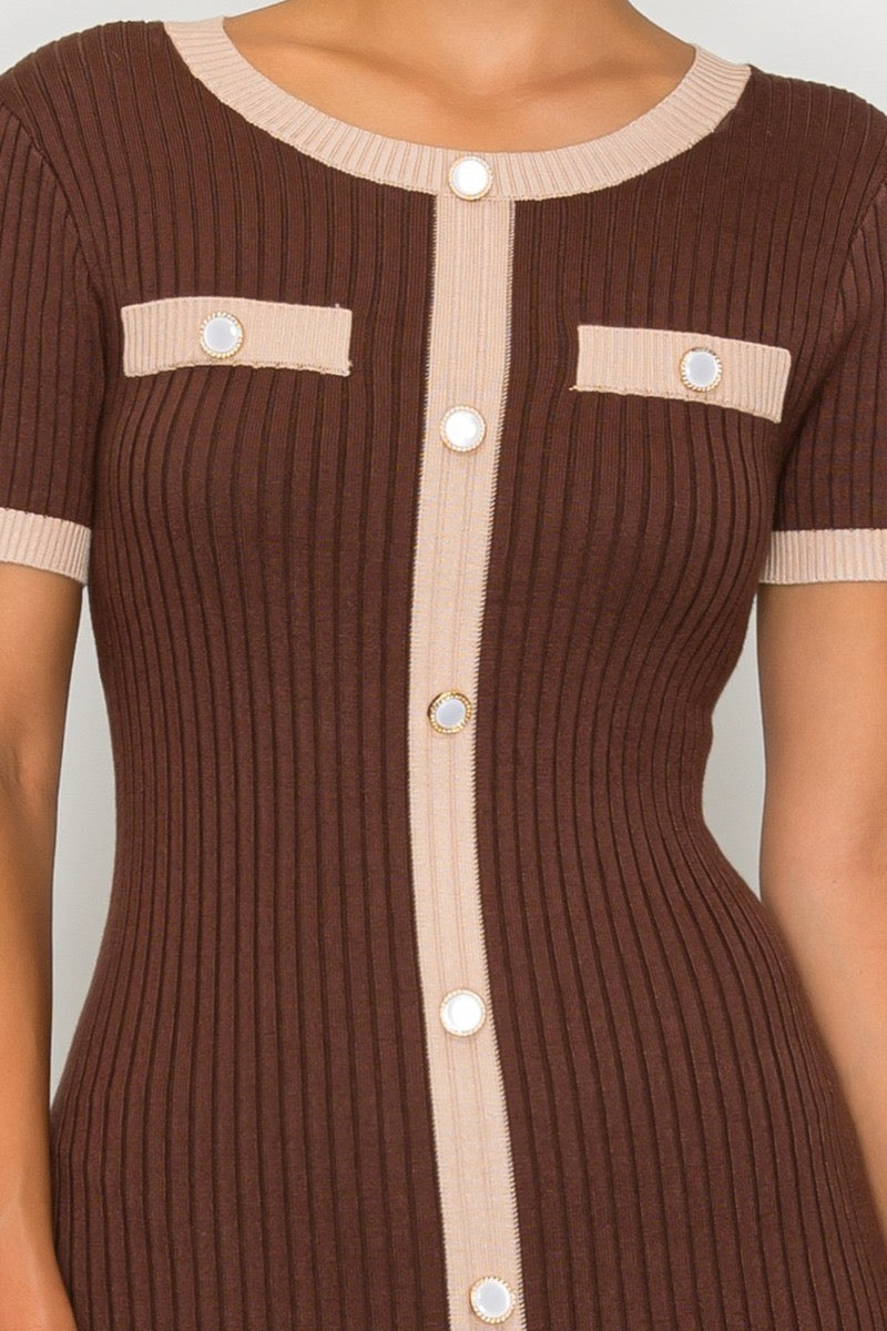Vestido Boutique Contrast