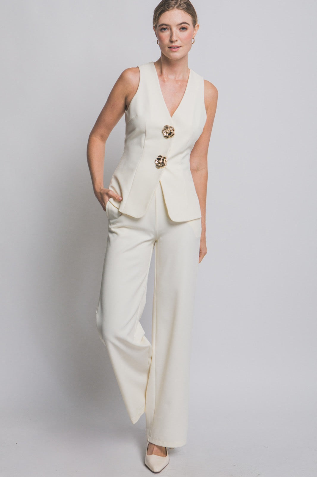 Set Formal Vest & Wide Leg