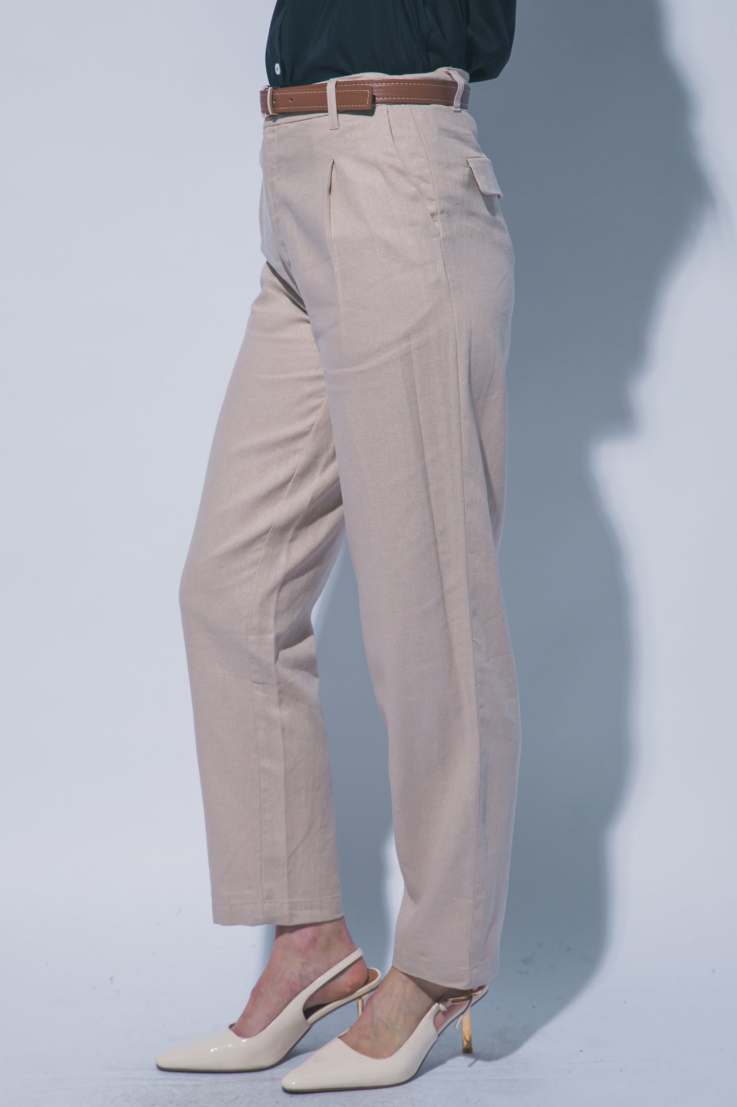 Pantalón Lino Elegancia con Cinturón