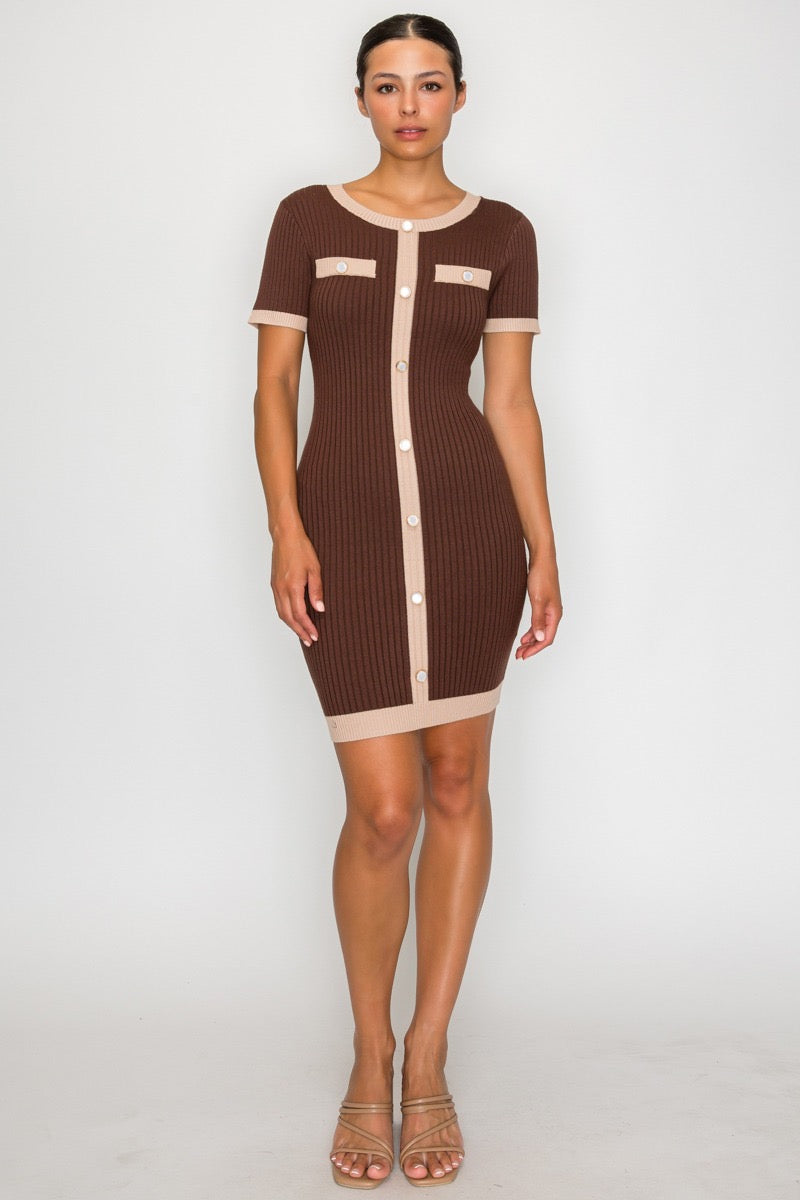Vestido Boutique Contrast