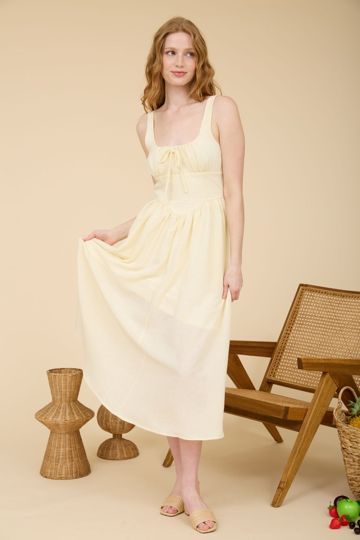 Vestido Midi Rayas Summer Fit