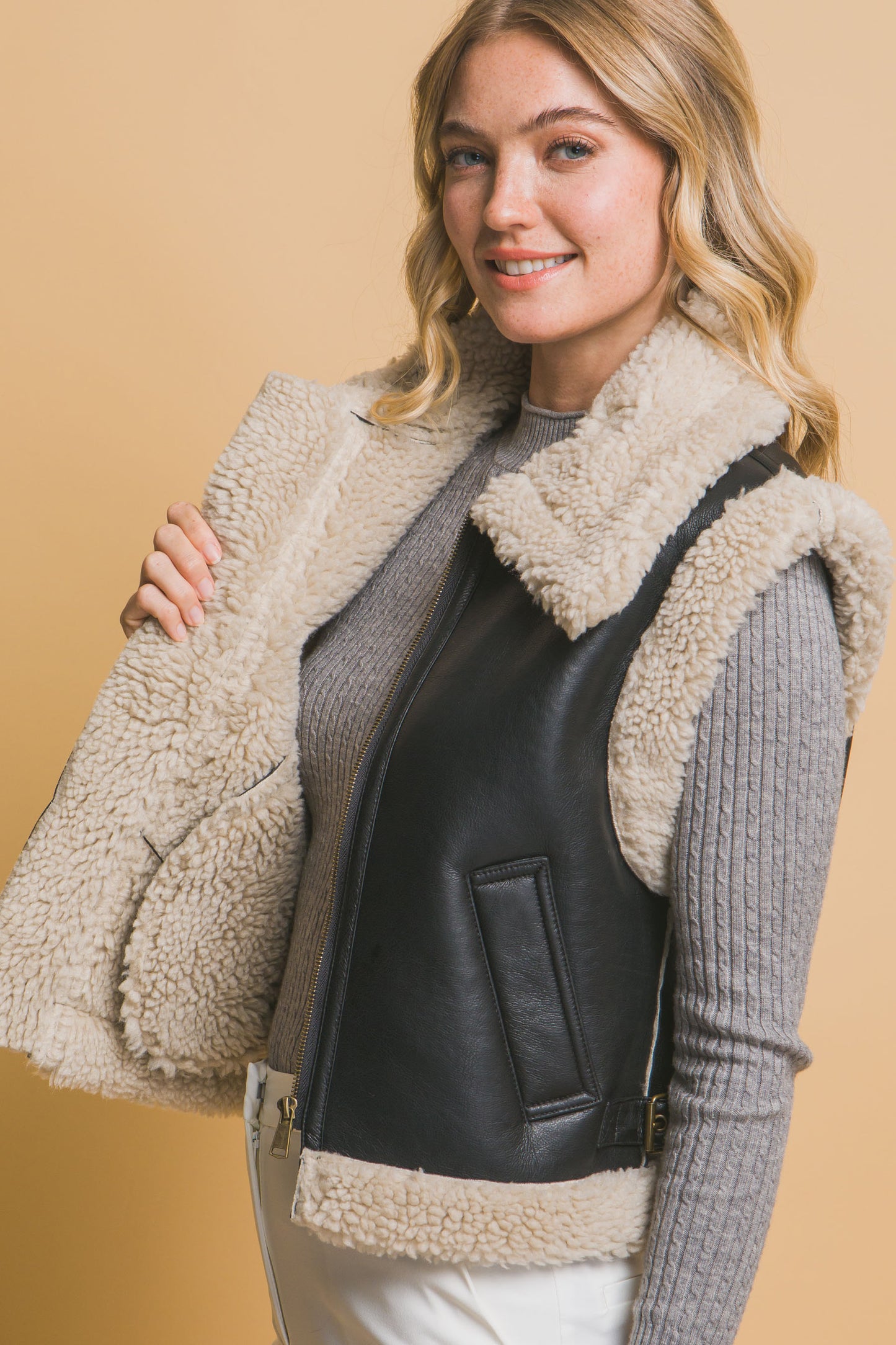 Chaleco Shearling Luxe