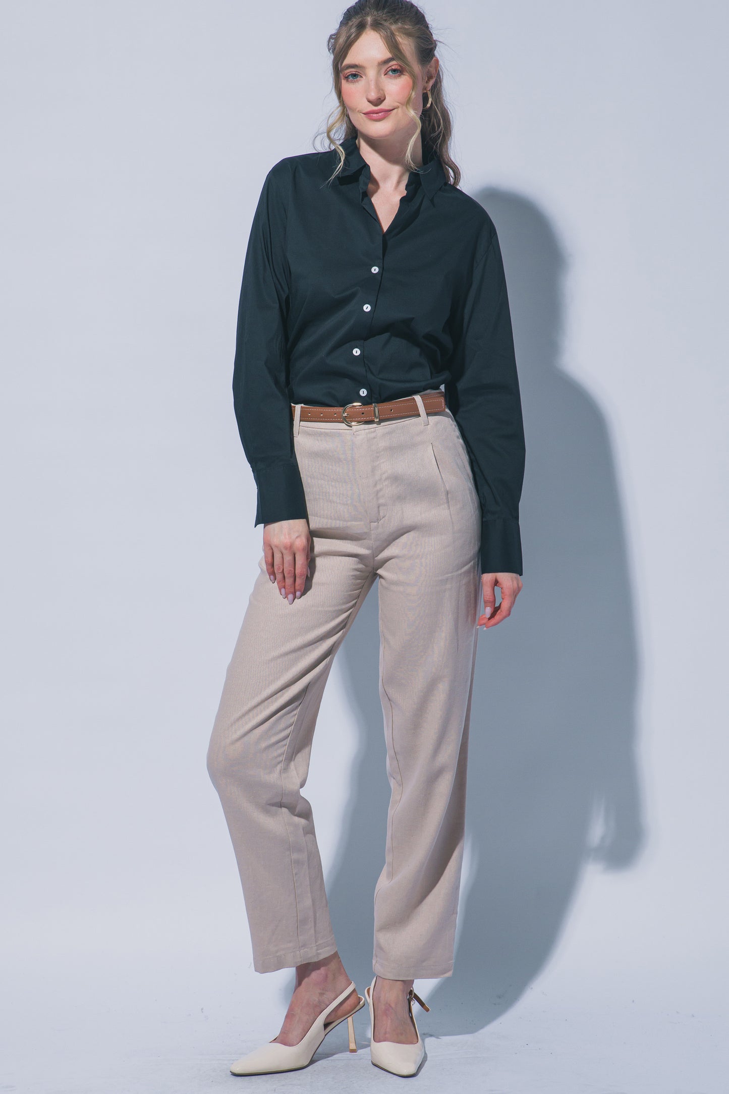 Pantalón Lino Elegancia con Cinturón
