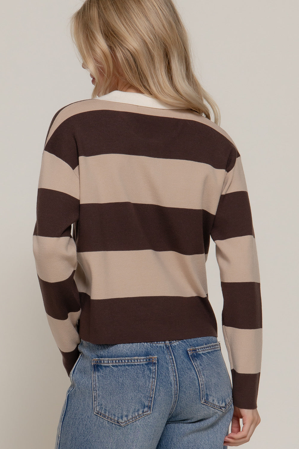 Suéter Polo Rayado Knit