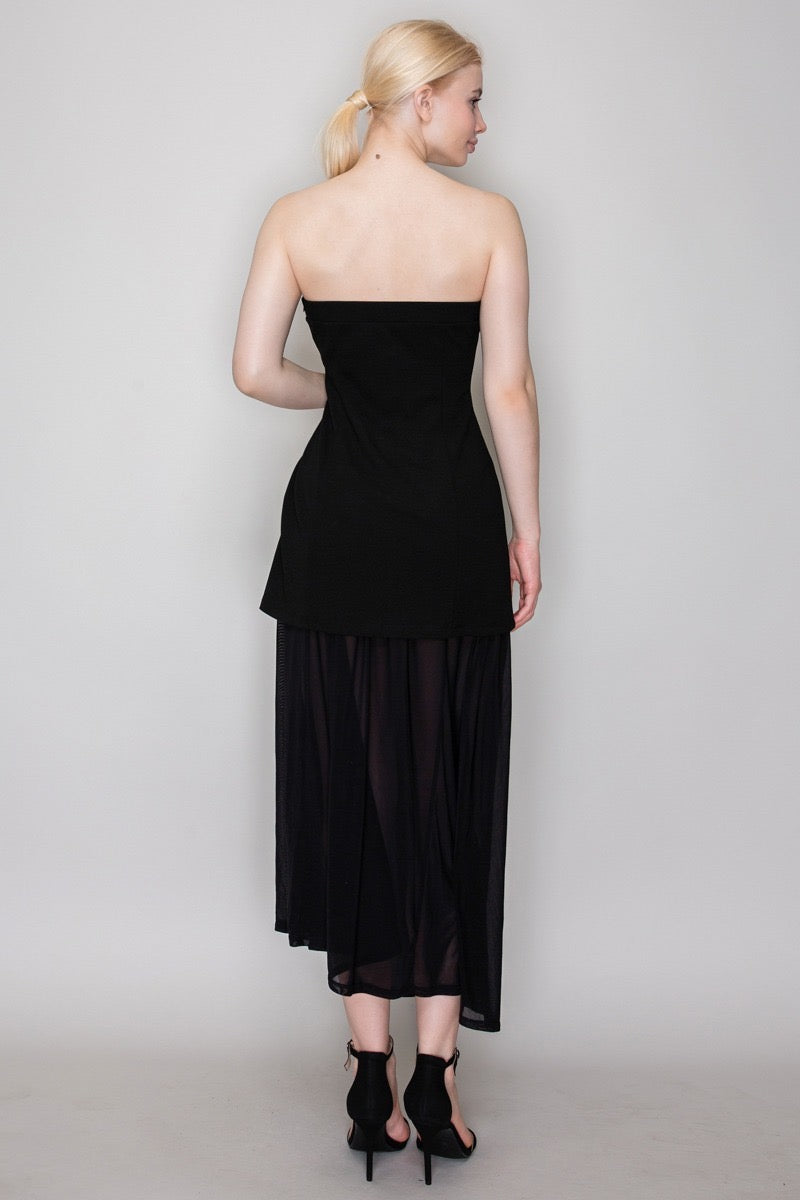 Vestido Midnight Mesh Midi