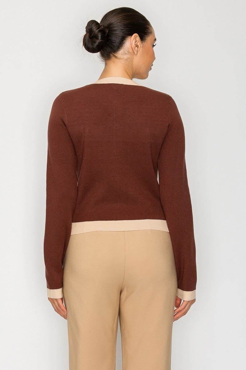 Cardigan Parisian Luxe – Botón Dorado