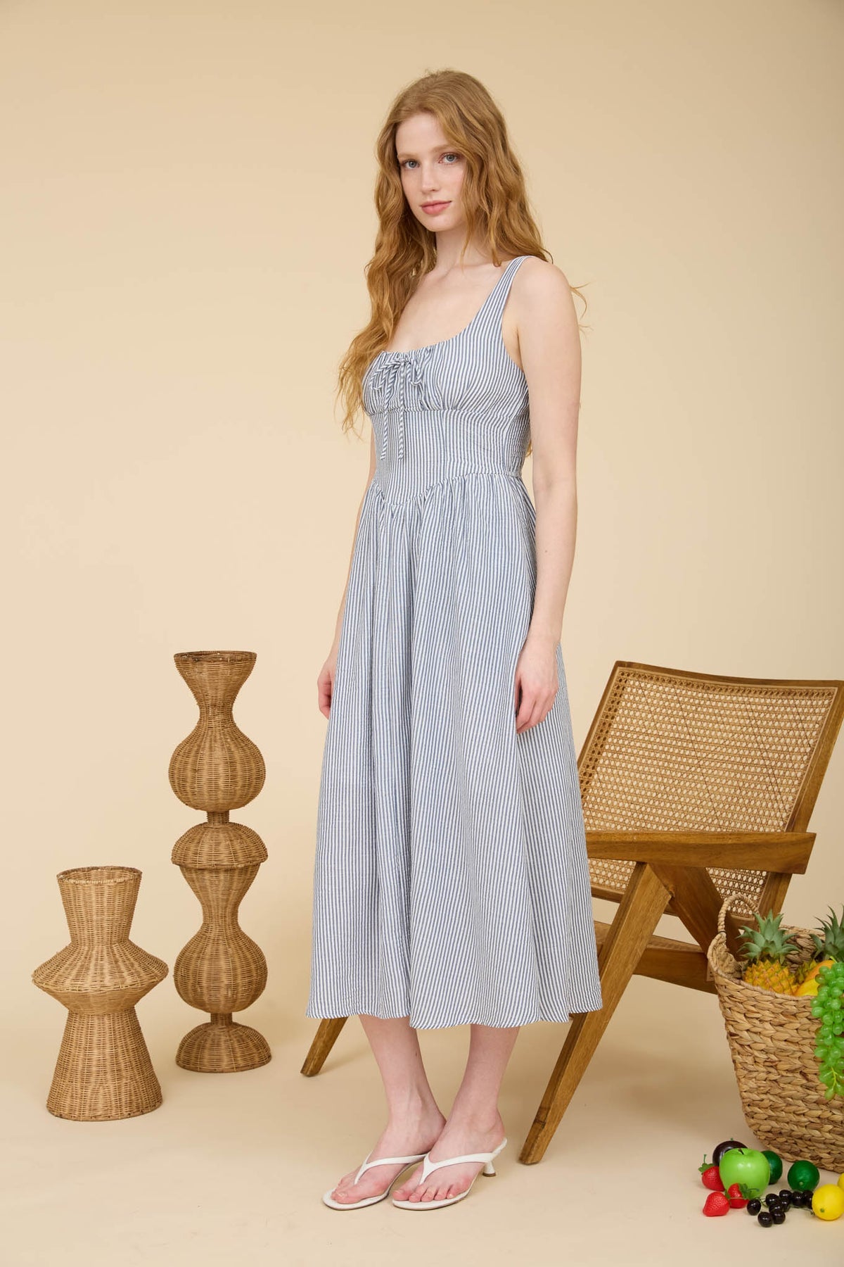 Vestido Midi Rayas Summer Fit