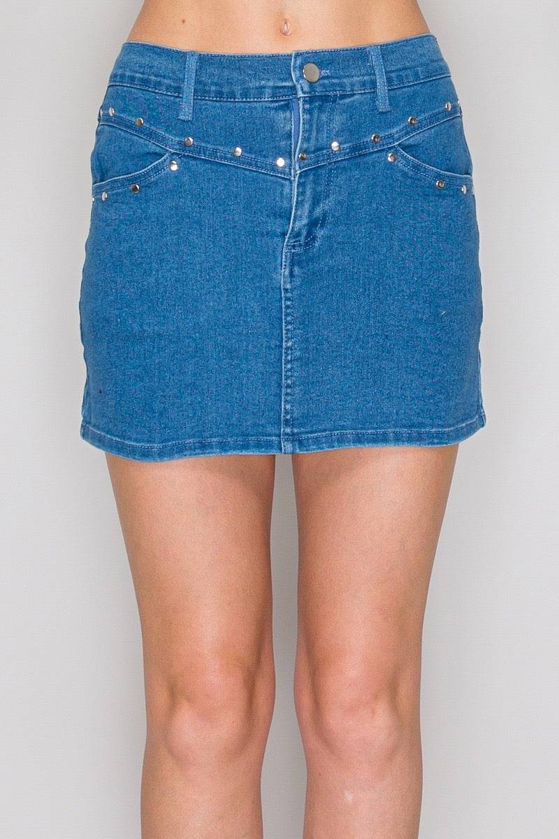 Falda Denim Remaches Noa