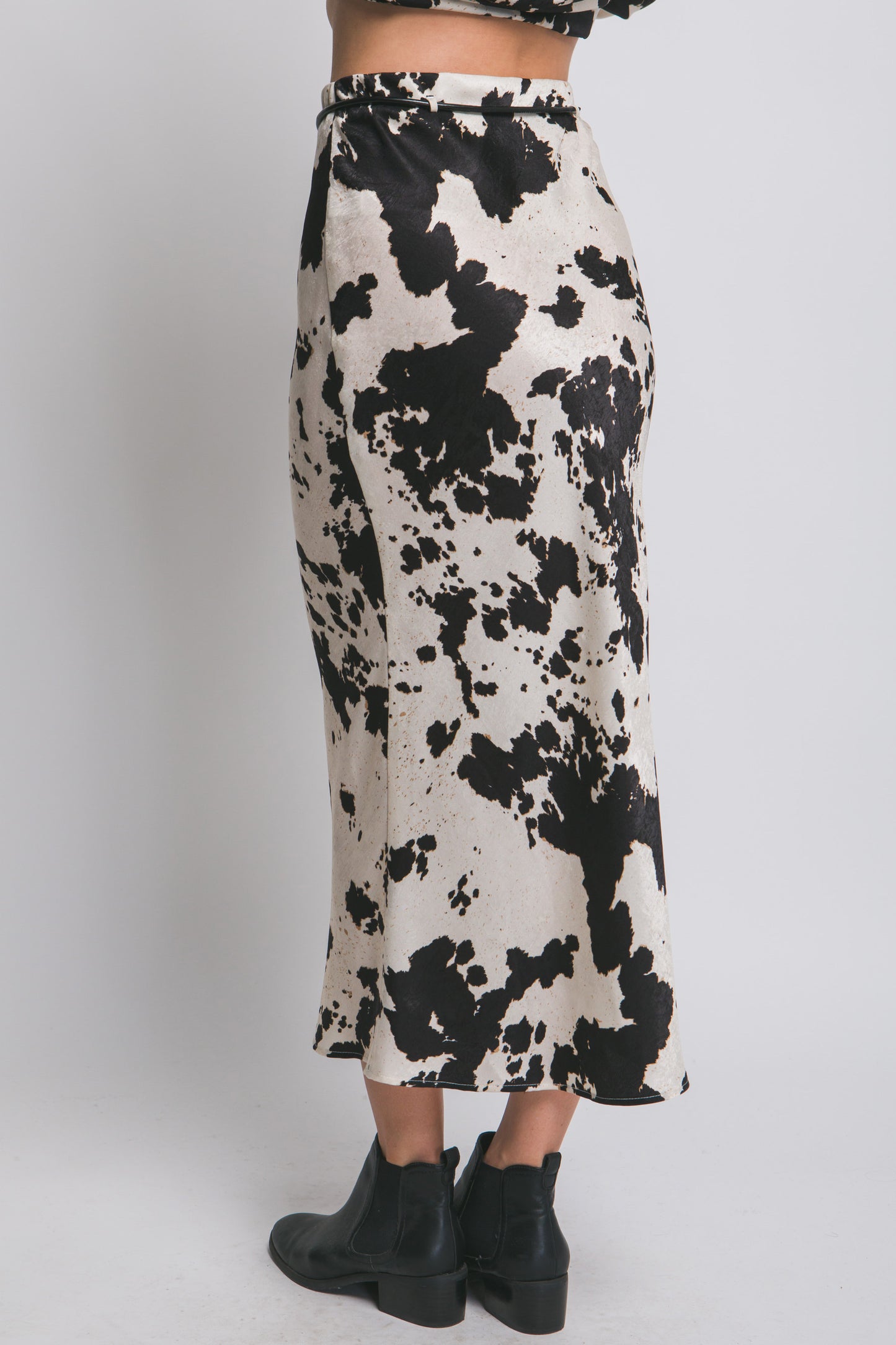Falda Midi Cow Print Luxe