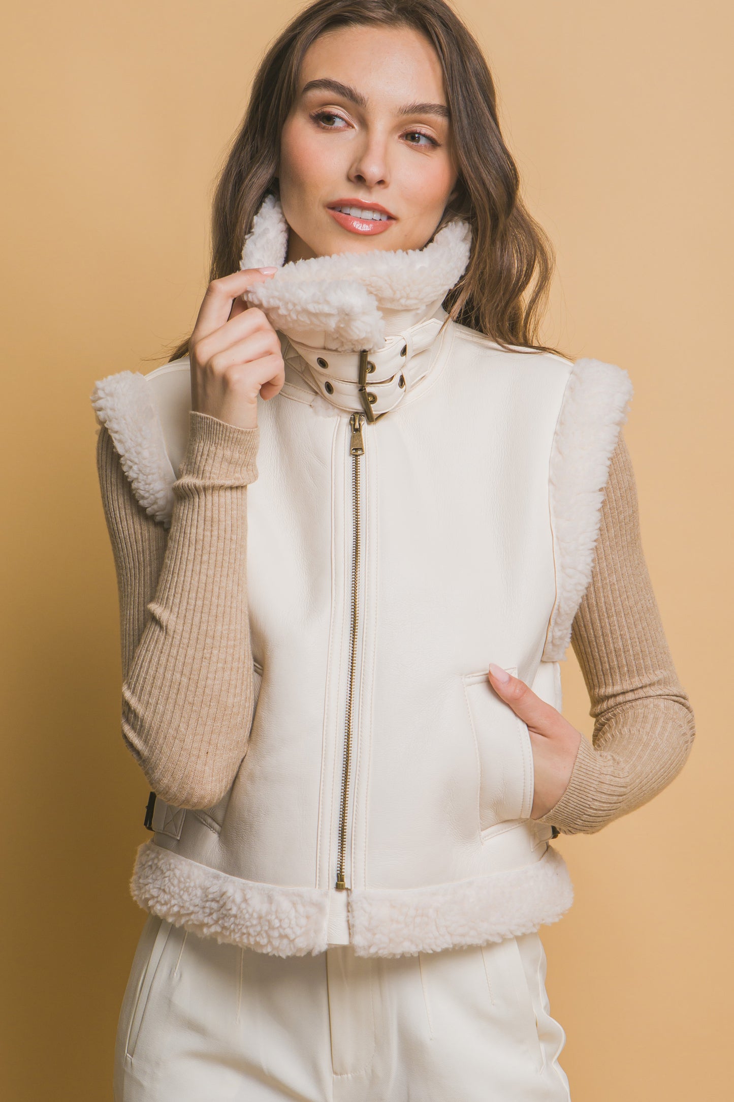 Chaleco Shearling Luxe