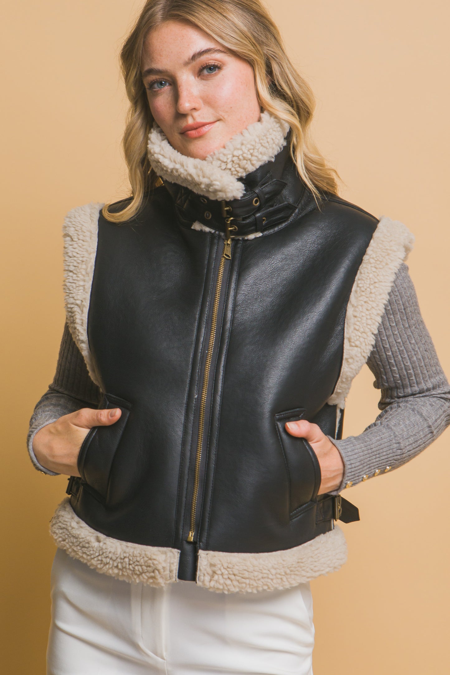 Chaleco Shearling Luxe