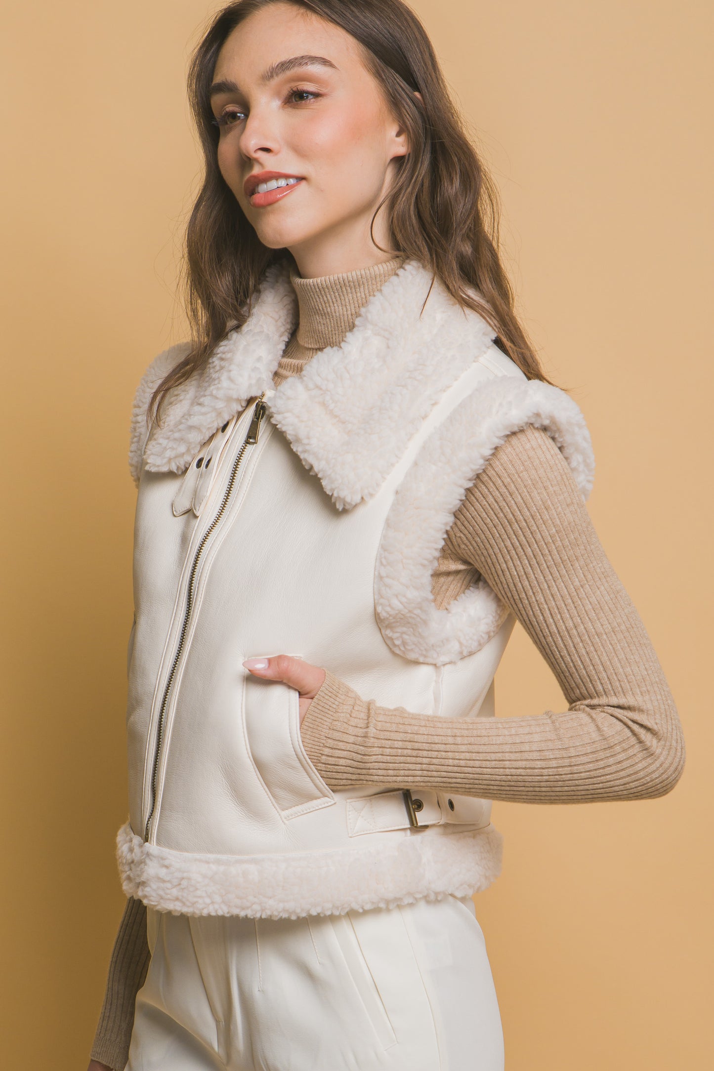 Chaleco Shearling Luxe