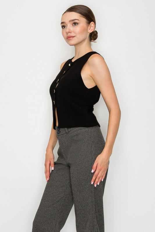 🖤 Chaleco Elegance Button