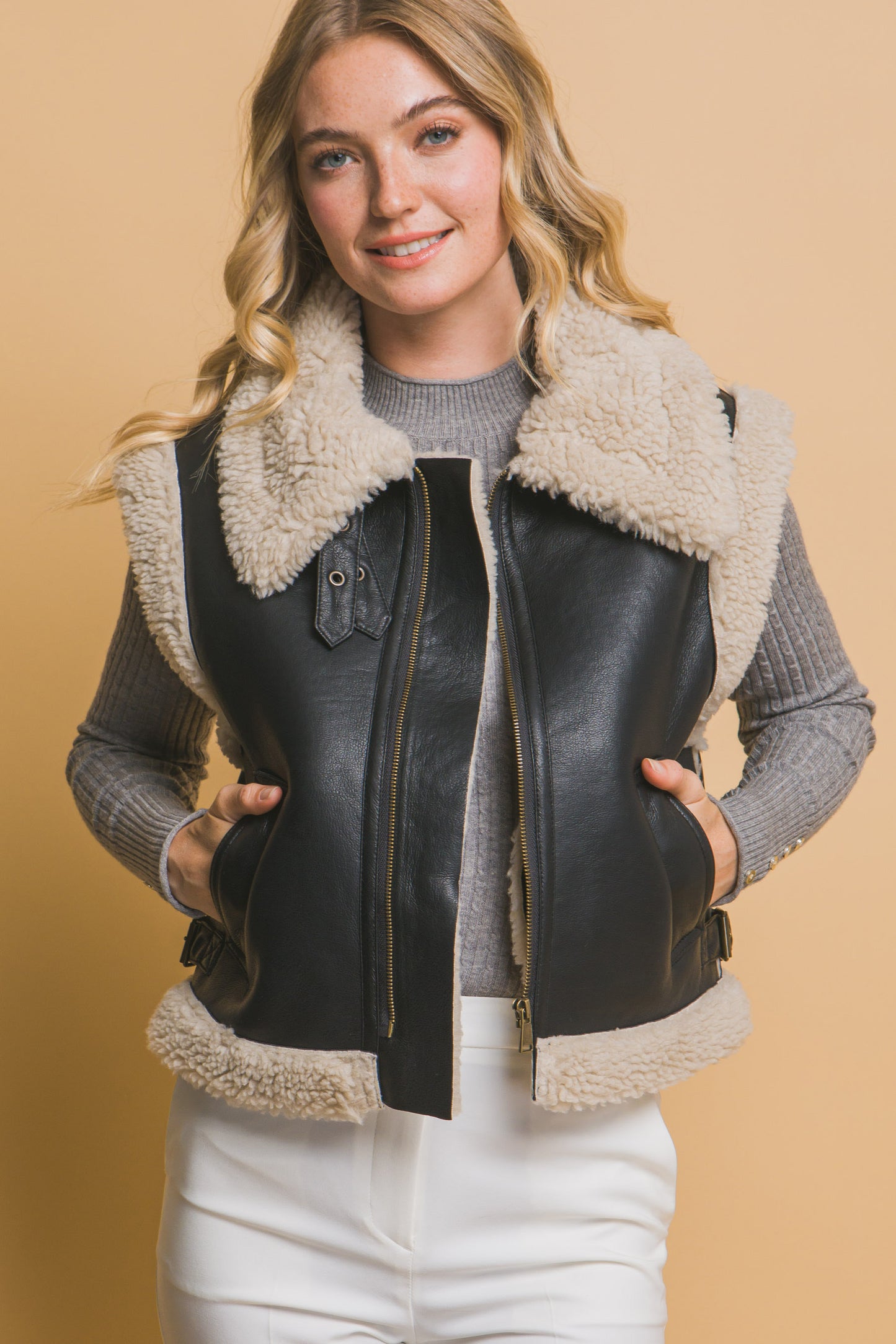 Chaleco Shearling Luxe