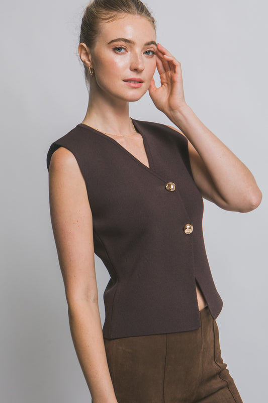 Chaleco Luxe Vienna – Botón Gold