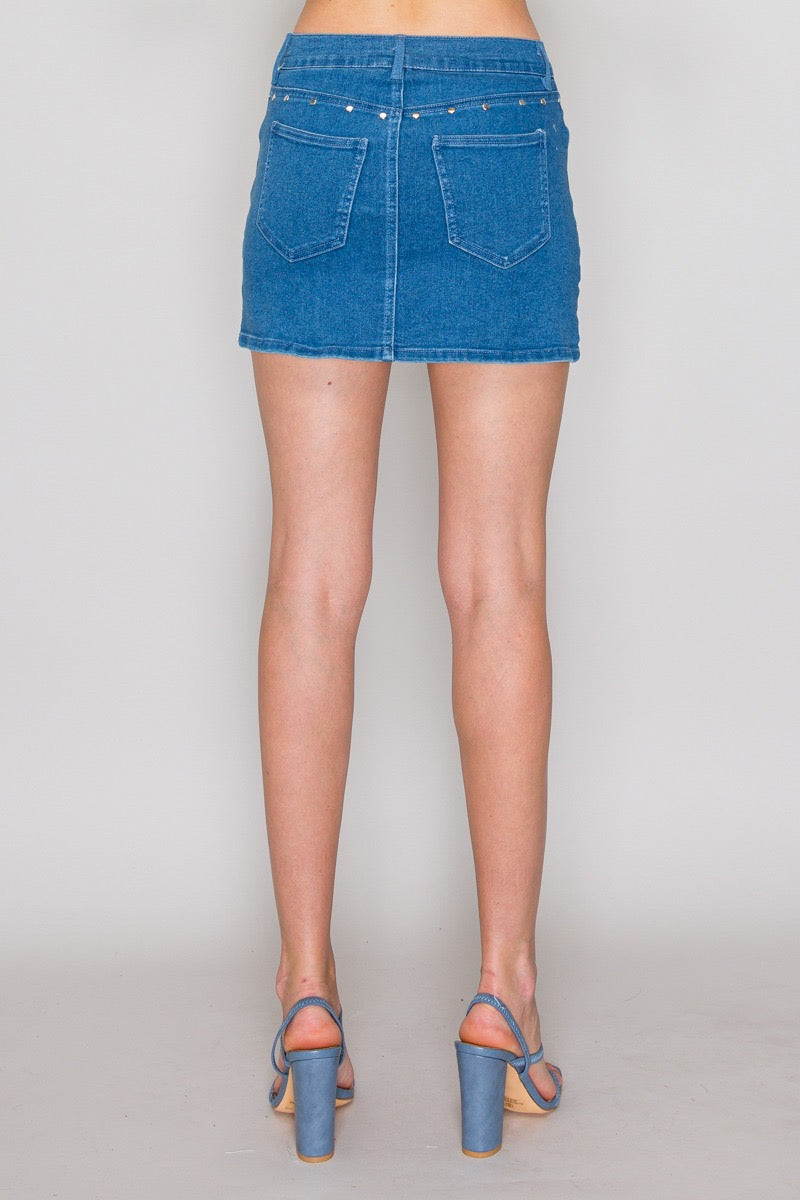 Falda Denim Remaches Noa