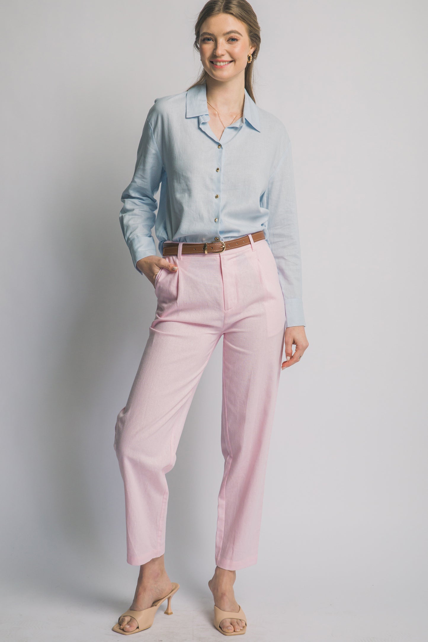 Pantalón Lino Elegancia con Cinturón