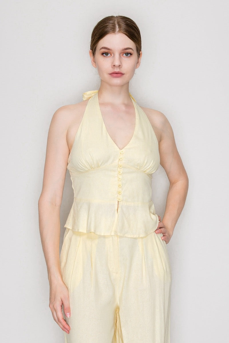 Blusa Halter Lino Amelia