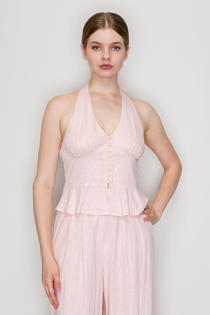 Blusa Halter Lino Amelia