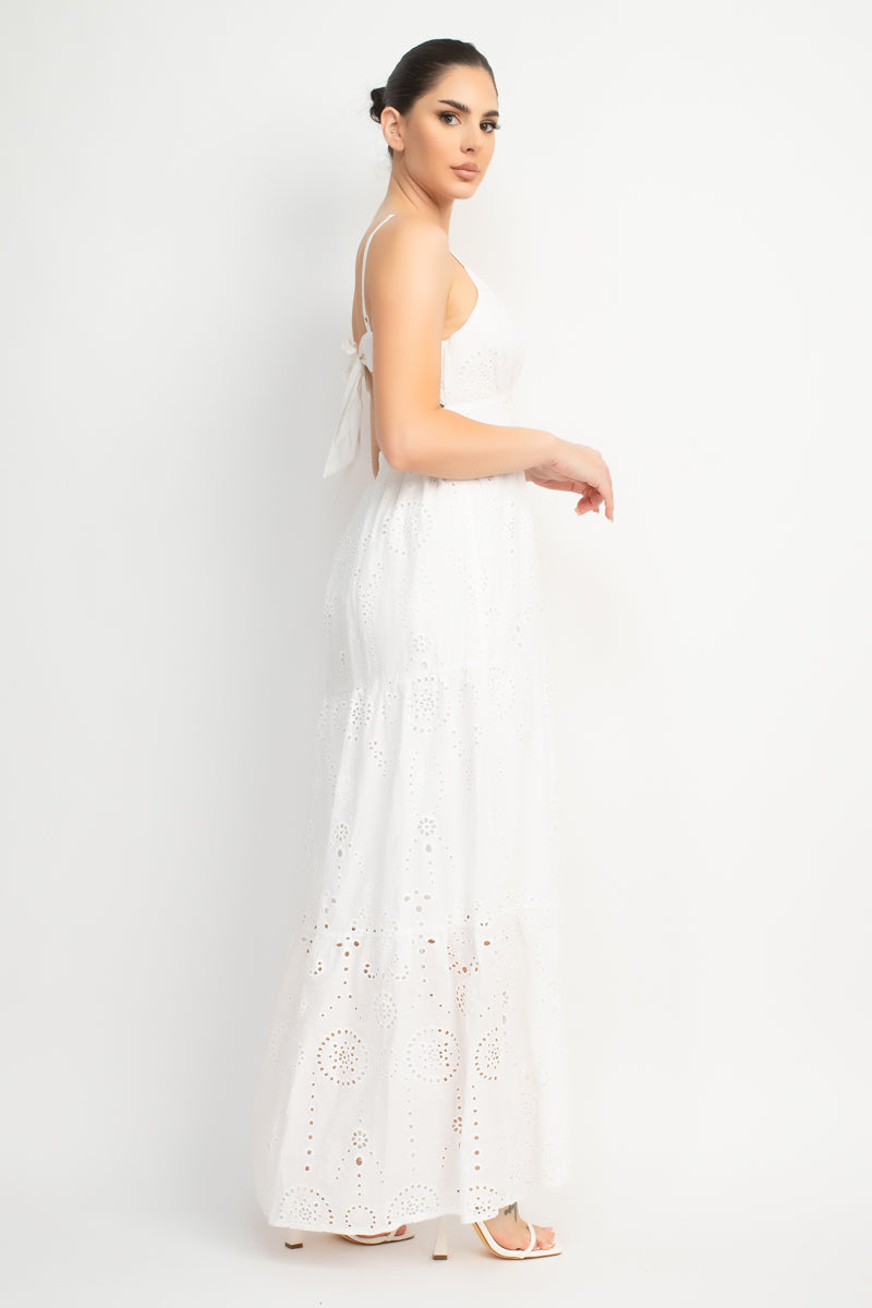 Vestido Largo Bordado Blush Romance