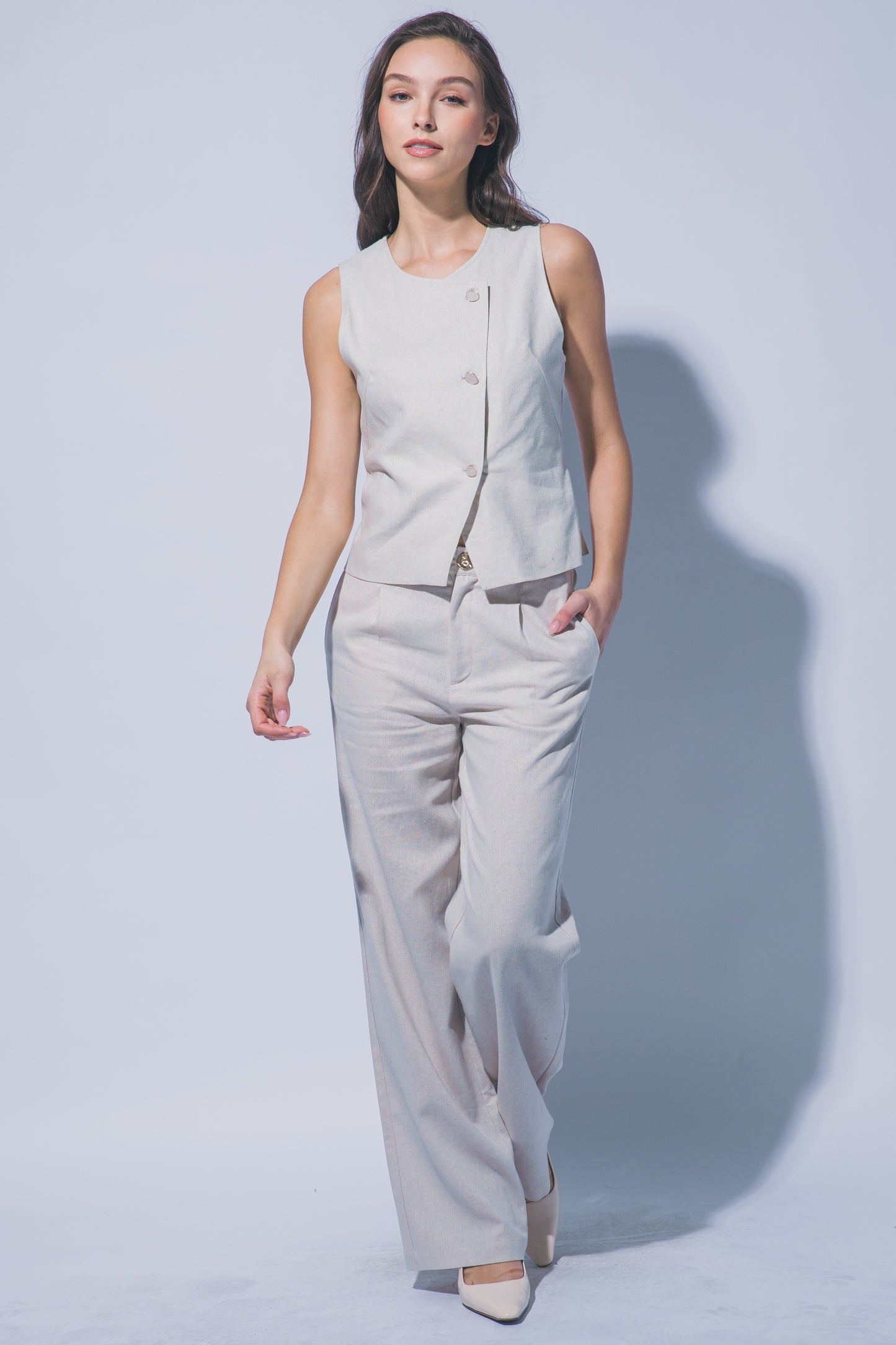 Chaleco Lino Elegancia Minimal