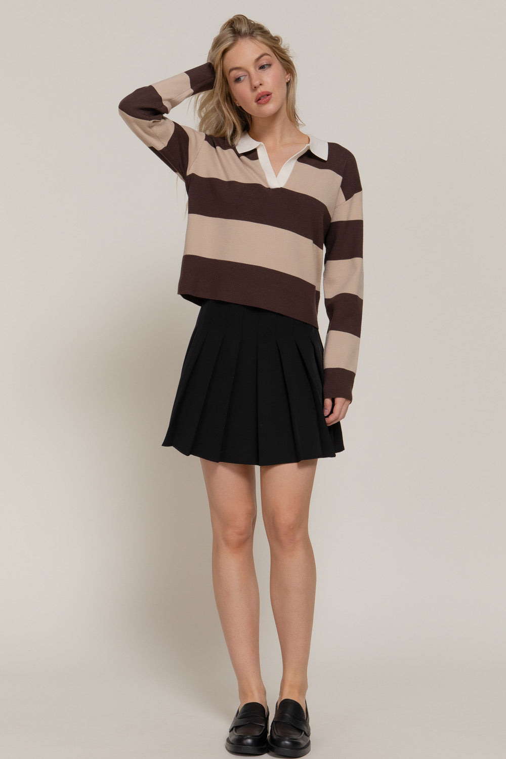 Suéter Polo Rayado Knit